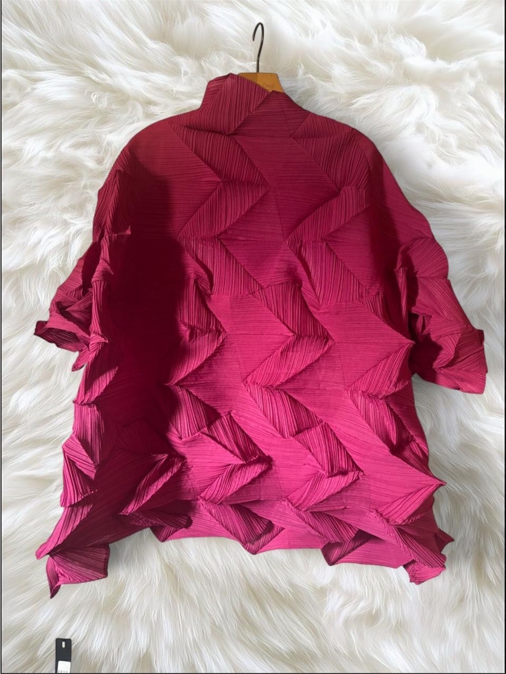 Vanité Couture NWT Rose Pleated Blouse | Oversized & Stretchy | One Size - Picture 8 of 8